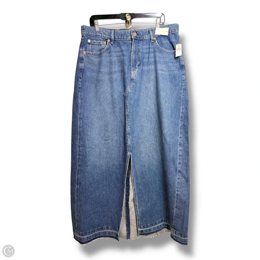Skirt Maxi By Gap In Blue Denim, Size: 16
