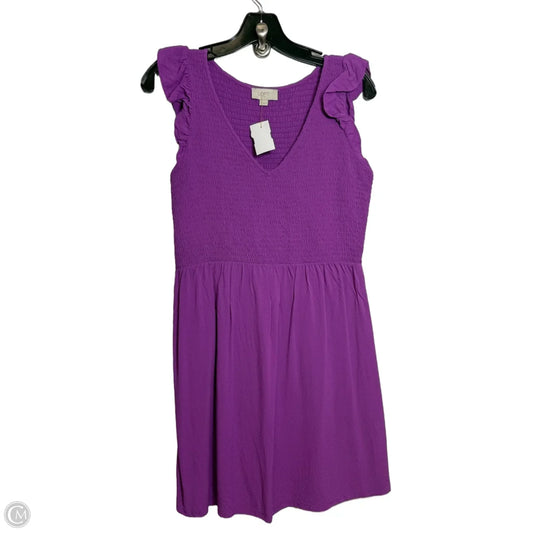 Dress Casual Short By Loft In Purple, Size: S