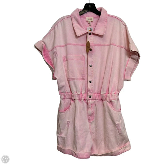 Romper By Bibi In Pink, Size: Xl