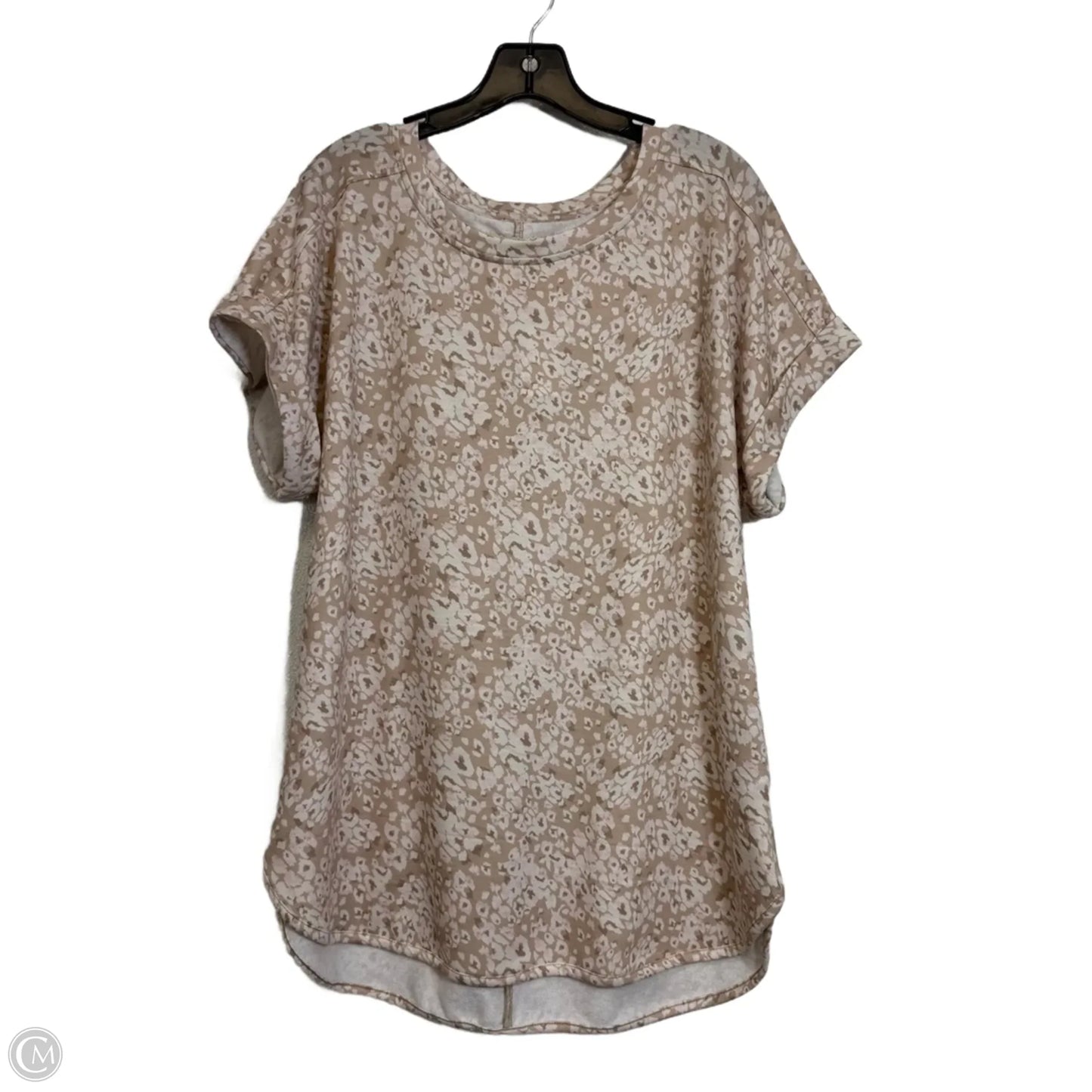 Top Short Sleeve Basic By Cupio In Brown, Size: Xl