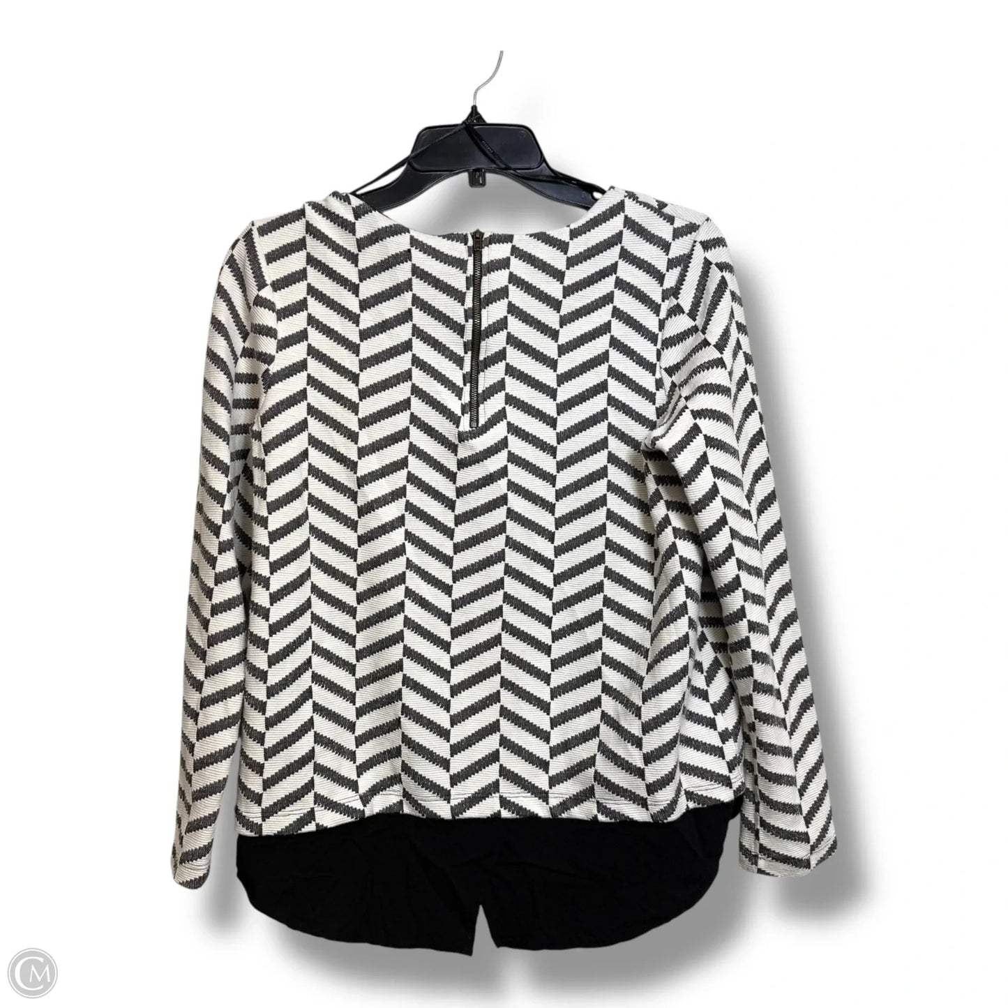 Top Long Sleeve Basic By Pleione In Striped Pattern, Size: S