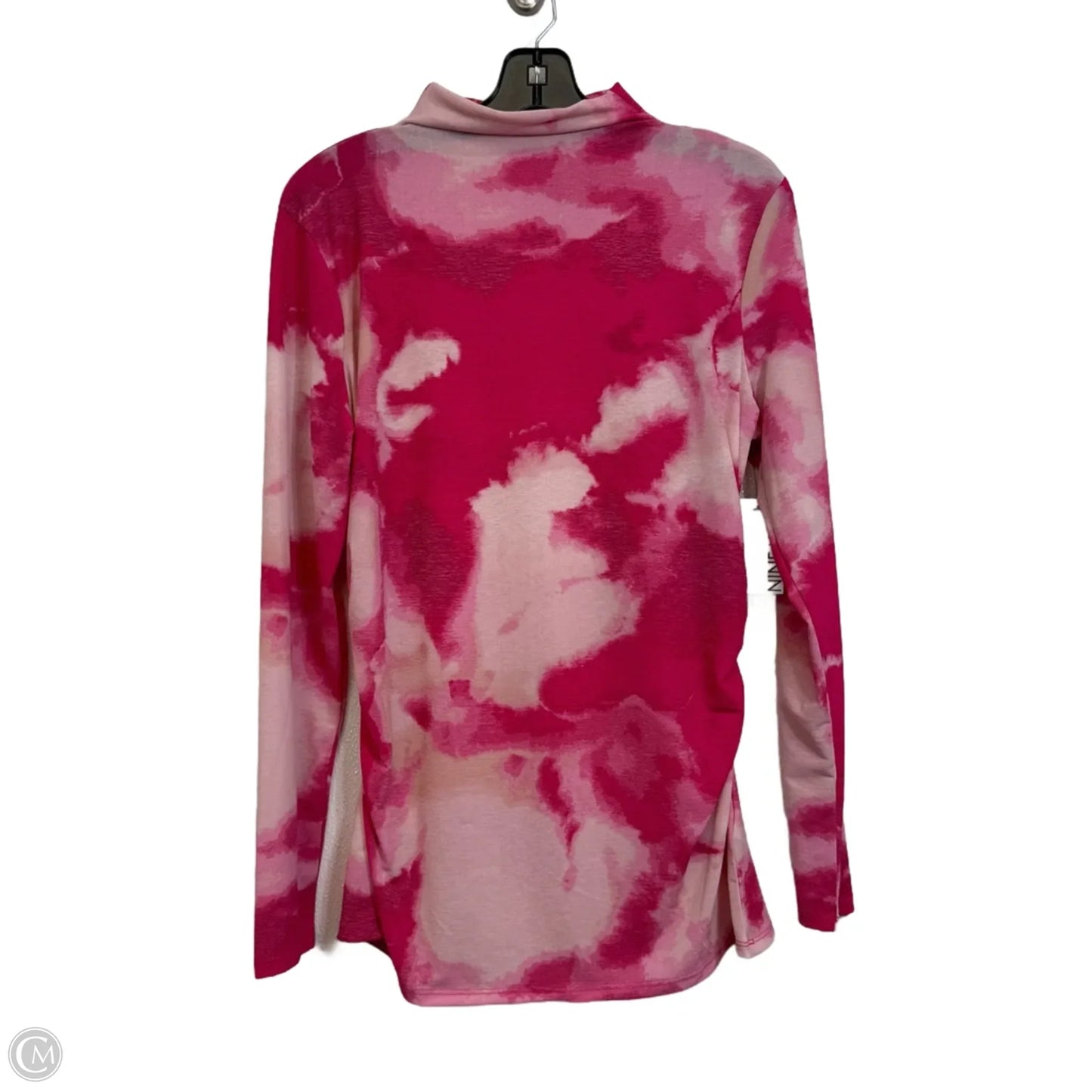 Top Long Sleeve Basic By Nine West In Pink, Size: L