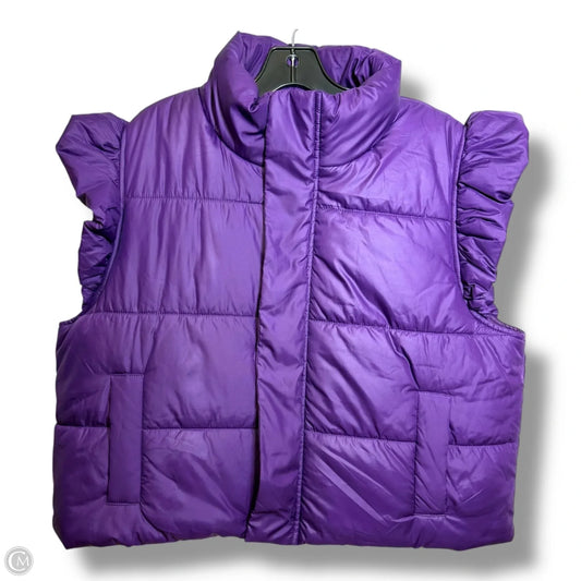 Vest Puffer & Quilted By Oddi In Purple, Size: L