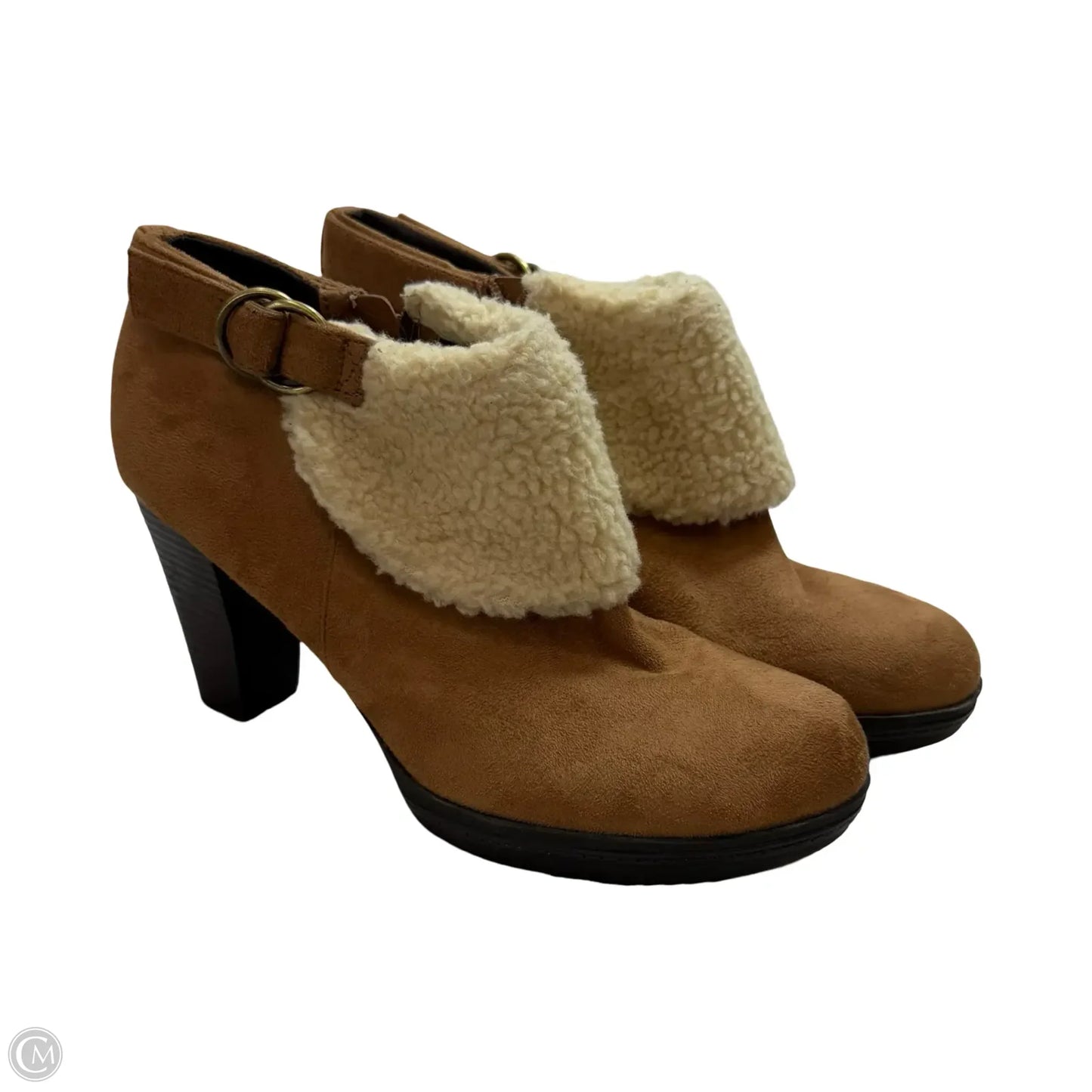 Boots Ankle Heels By Naturalizer In Brown, Size: 9.5