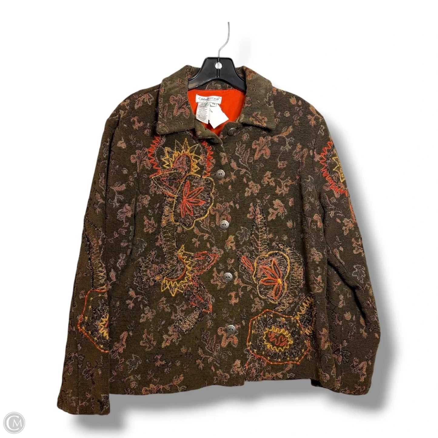 Blazer By Coldwater Creek In Brown & Orange, Size: M