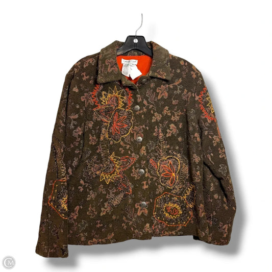 Blazer By Coldwater Creek In Brown & Orange, Size: M