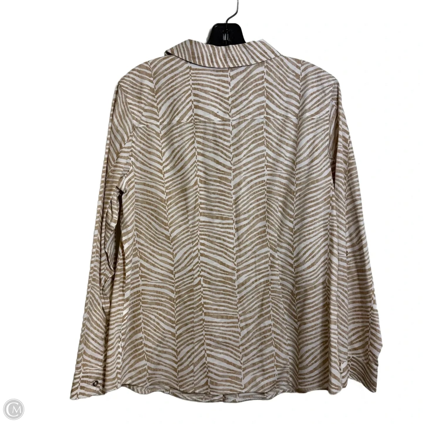 Top Long Sleeve Basic By Chicos In Animal Print, Size: S