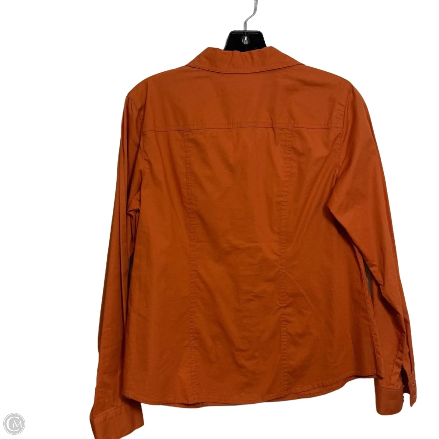 Top Long Sleeve Basic By Christopher And Banks In Orange, Size: S