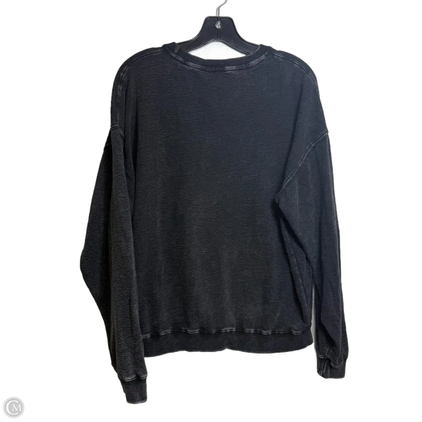 Top Long Sleeve Basic By Mono B In Black & Grey, Size: S