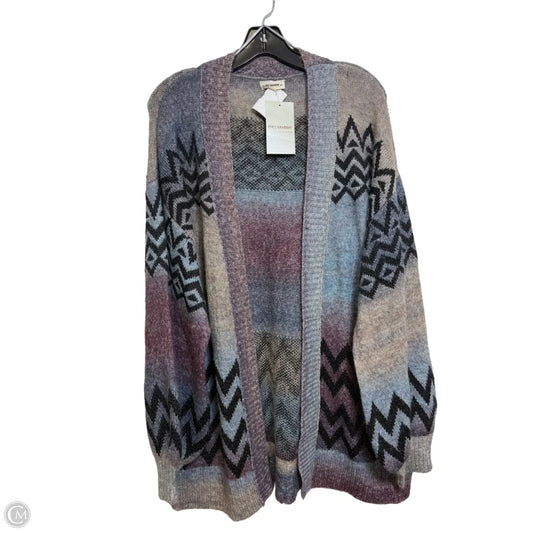 Cardigan By Ee Some In Grey & Purple, Size: S