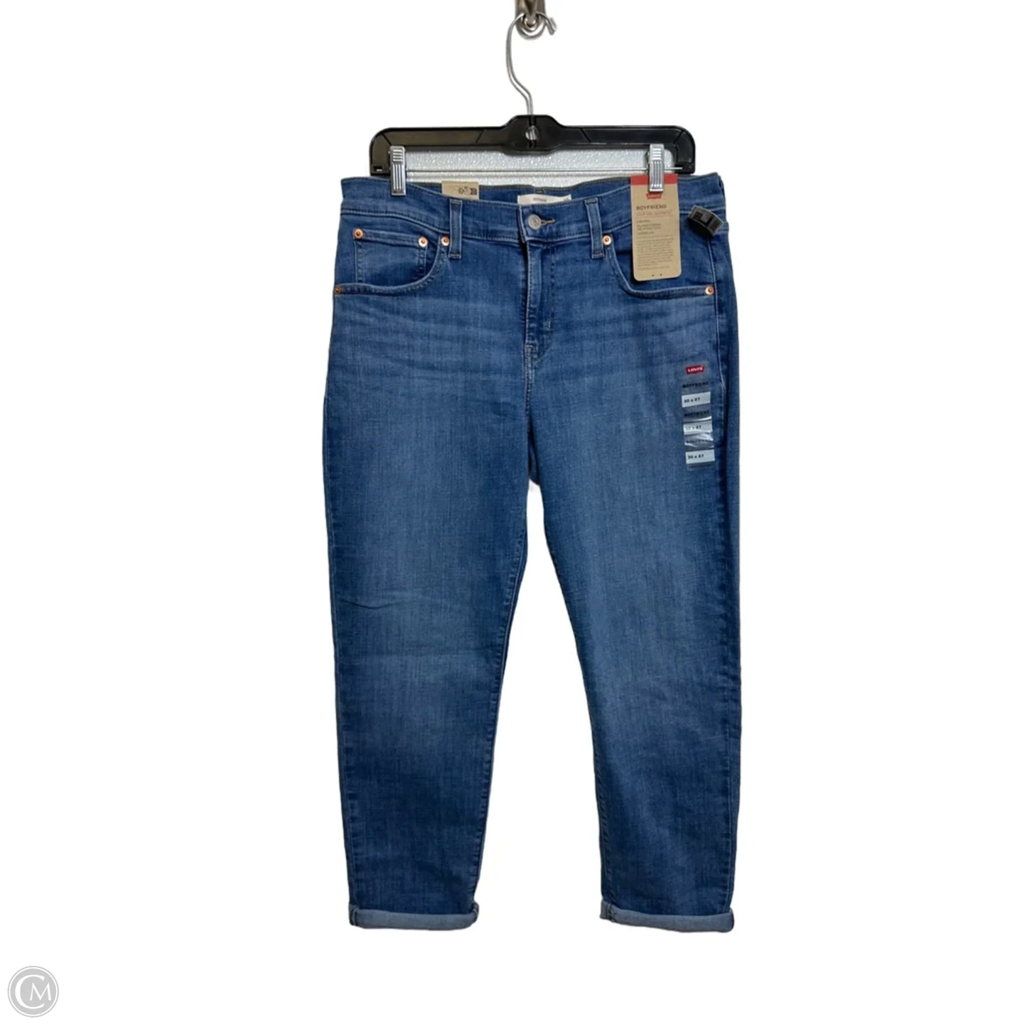Jeans Boyfriend By Levis In Blue Denim, Size: 10