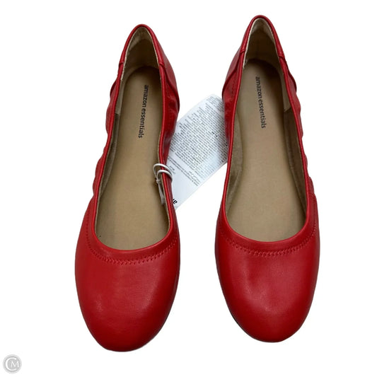 Shoes Flats By Amazon Essentials In Red, Size: 9