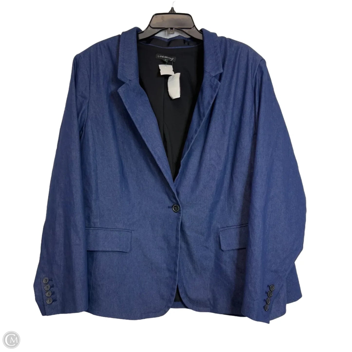 Blazer By Lane Bryant In Blue Denim, Size: 3x