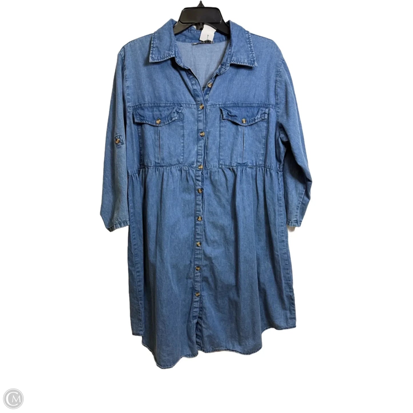 Dress Casual Short By Speed Control In Blue Denim, Size: L