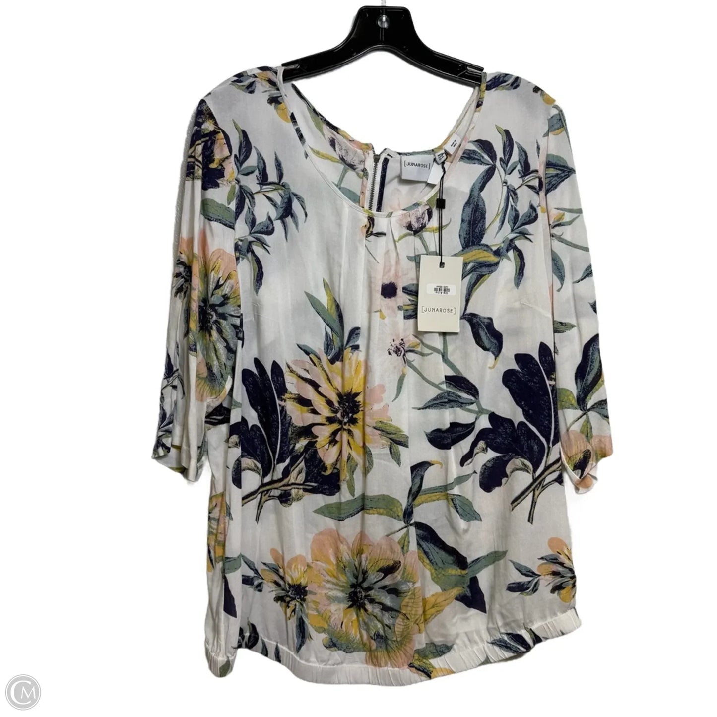 Top Long Sleeve Basic By Clothes Mentor In Floral Print, Size: 16