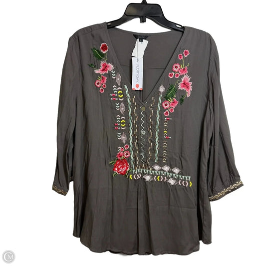 Top Long Sleeve Basic By Clothes Mentor In Multi-colored, Size: Xl