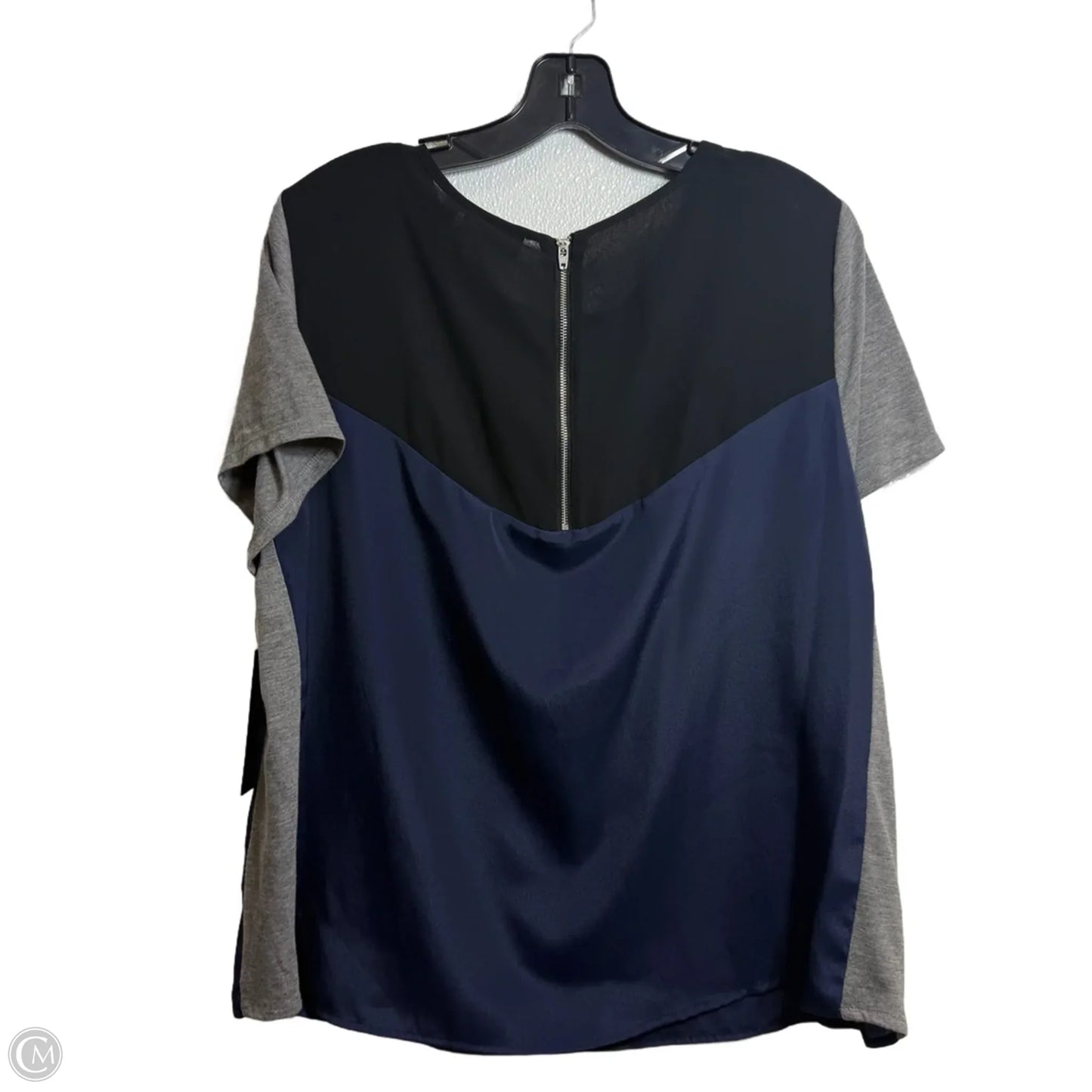 Top Short Sleeve Basic By Apt 9 In Black & Blue, Size: Xl