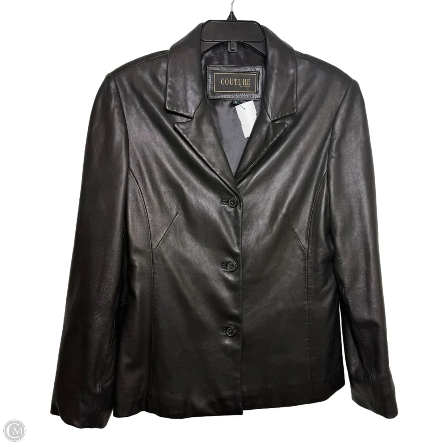 Jacket Leather By COUTURE BY J. PARK In Black, Size: L