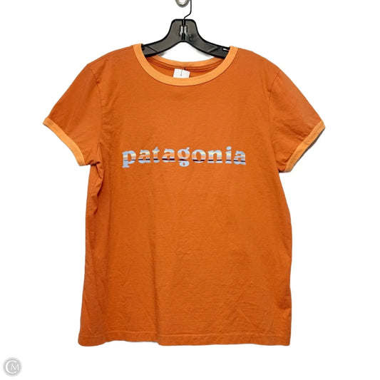 Top Short Sleeve Basic By Patagonia In Orange, Size: L