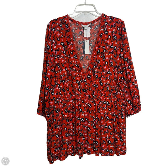 Top Long Sleeve By Crown And Ivy In Orange, Size: 3x