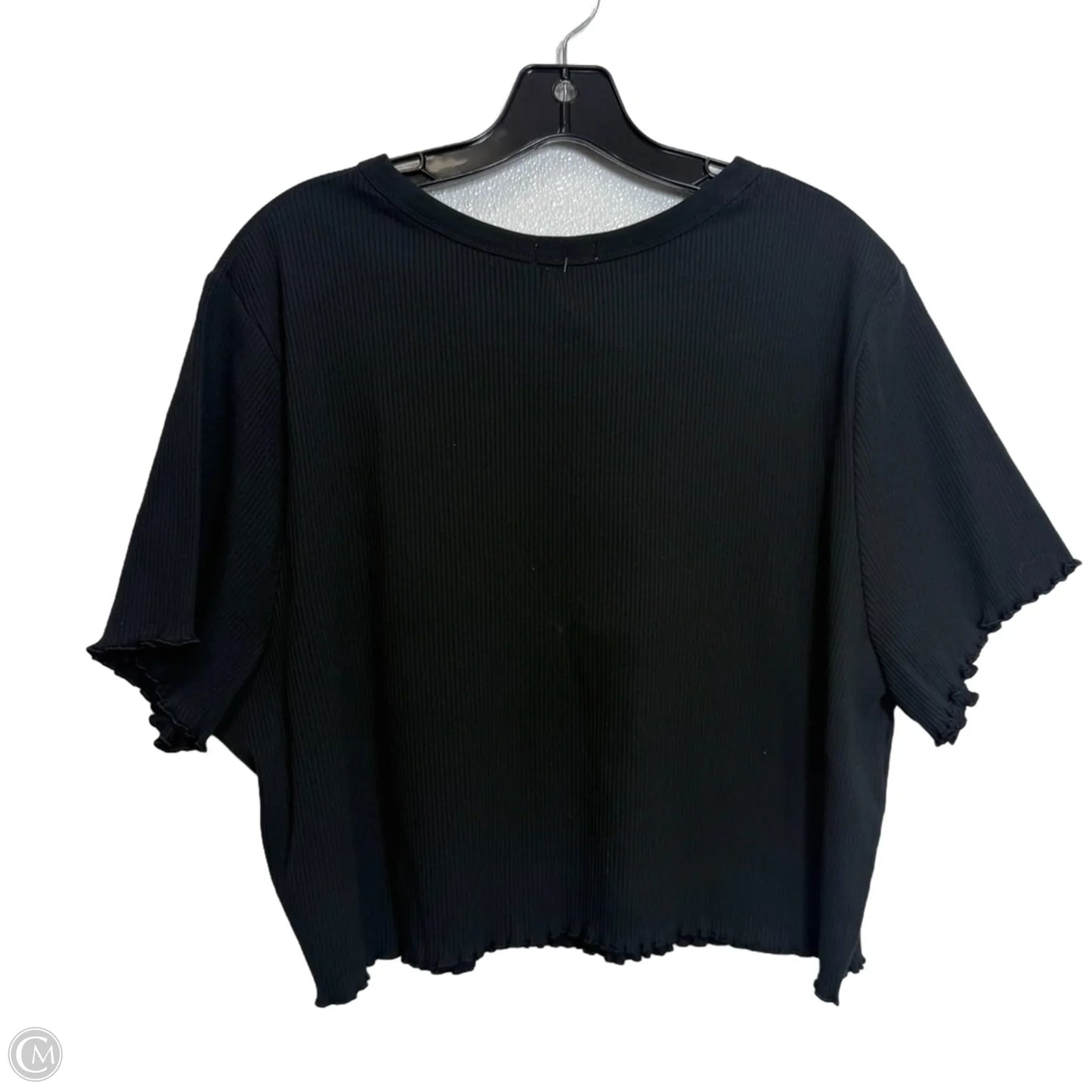 Top Short Sleeve Basic By Hanes In Black, Size: 3x