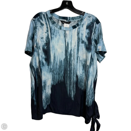Top Short Sleeve Basic By Simply Vera In Blue, Size: Xl