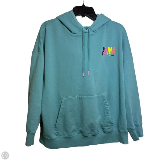 Athletic Sweatshirt Hoodie By Puma In Blue, Size: 2x