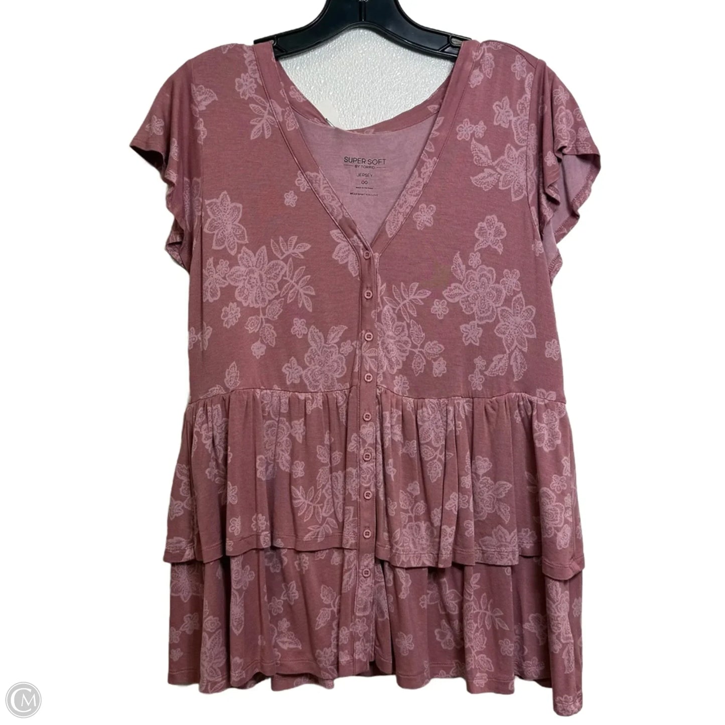 Top Short Sleeve Basic By Torrid In Pink, Size: M