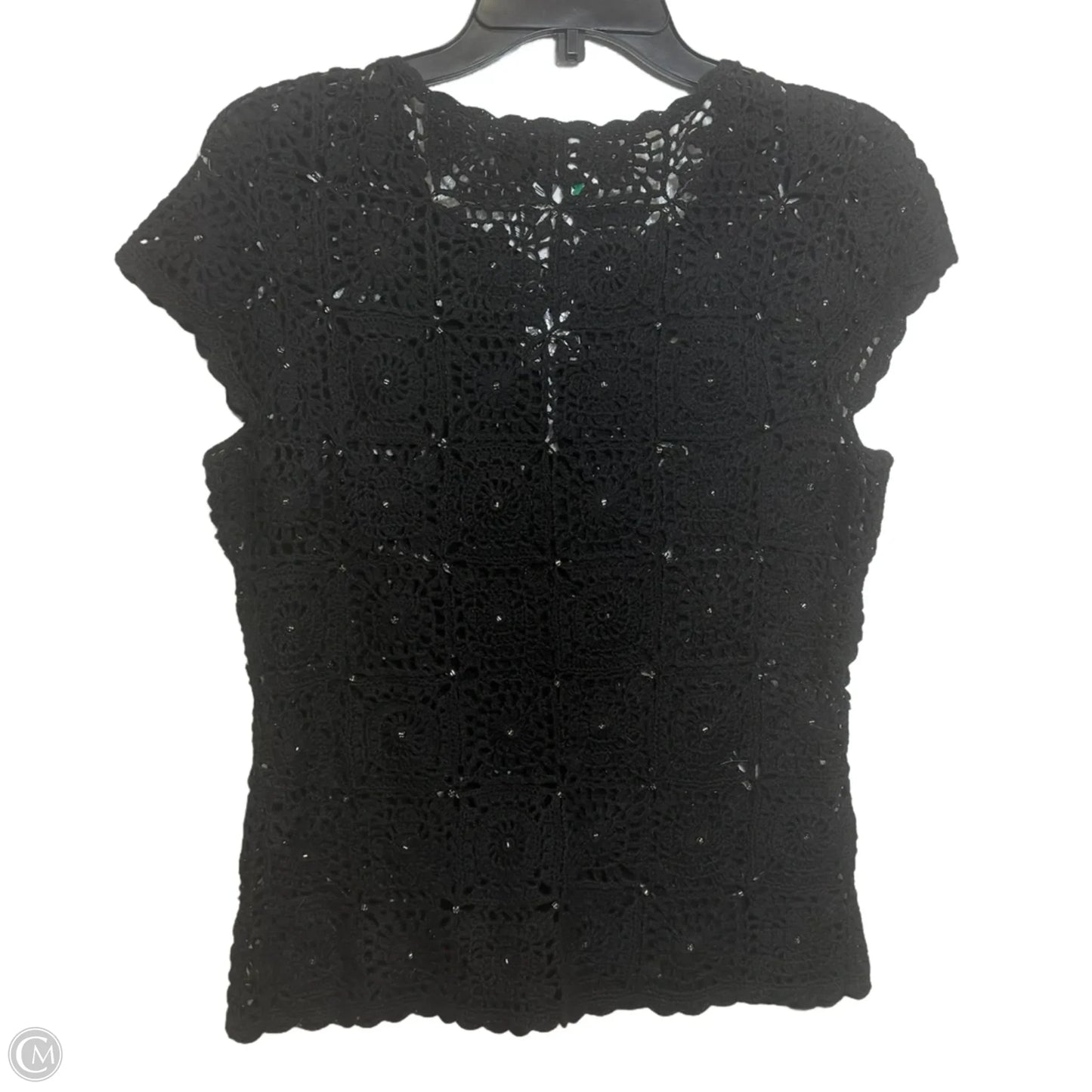 Top Short Sleeve Basic By Style And Company In Black, Size: S