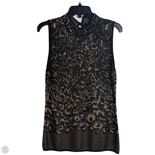 Top Sleeveless Basic By White House Black Market In Black & Gold, Size: M