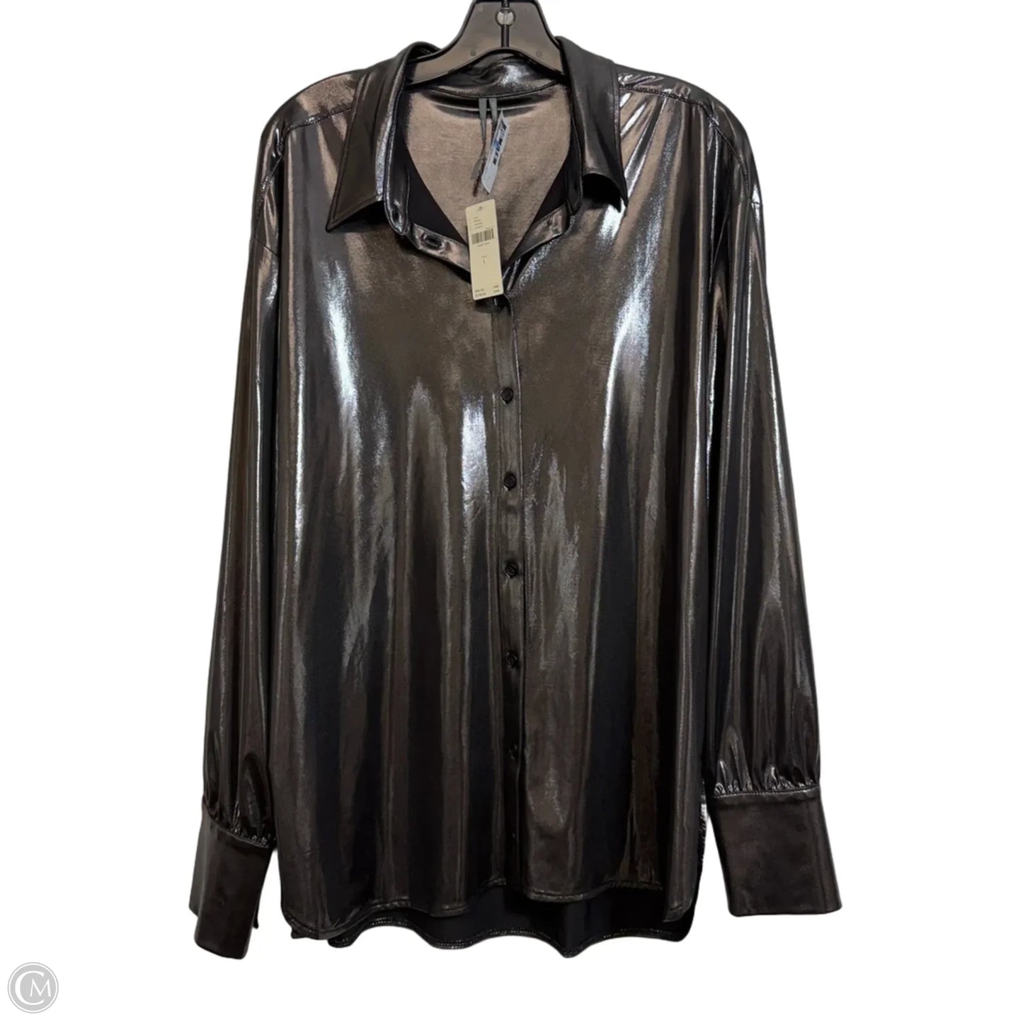 Top Long Sleeve By Anthropologie In Black, Size: L