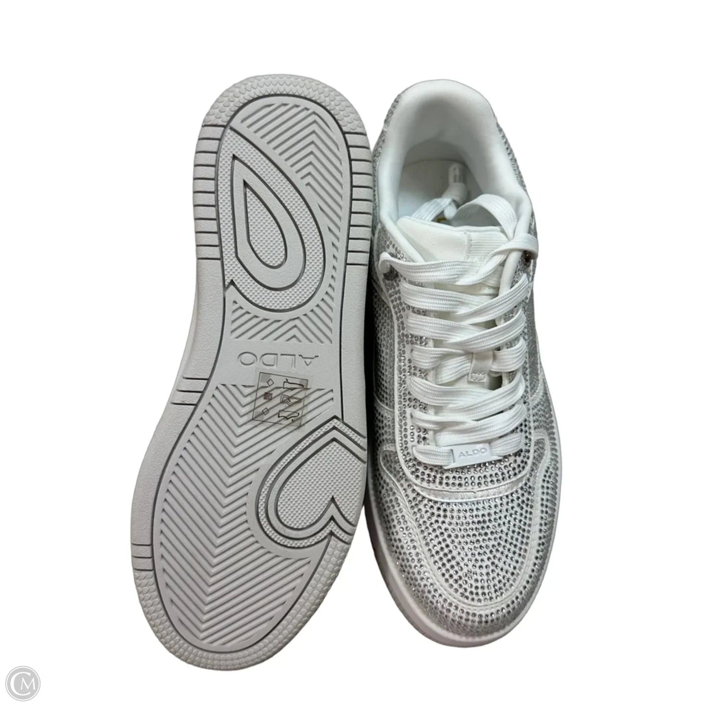 Shoes Sneakers By Aldo In Silver, Size: 8