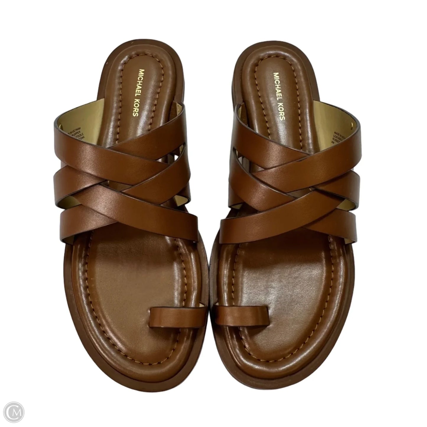 Sandals Flats By Michael By Michael Kors In Brown, Size: 9