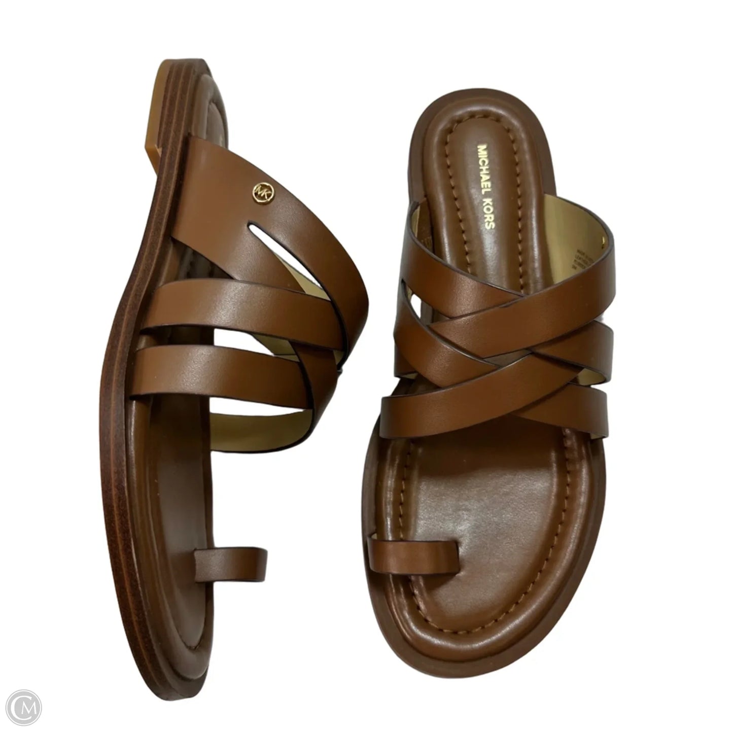 Sandals Flats By Michael By Michael Kors In Brown, Size: 9