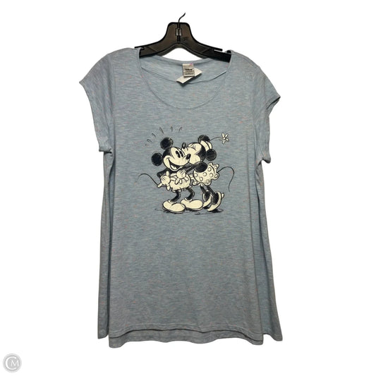 Top Short Sleeve Basic By Disney In Blue, Size: L