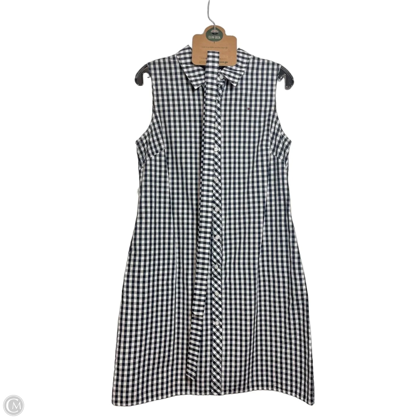 Dress Casual Midi By Tommy Hilfiger In Checkered Pattern, Size: M