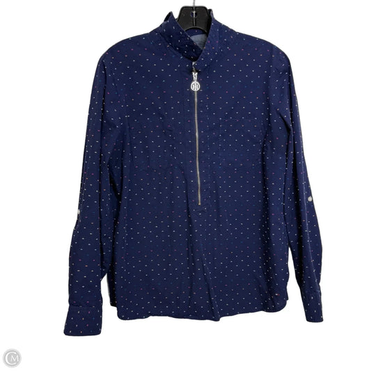 Top Long Sleeve Basic By Tommy Hilfiger In Blue, Size: M