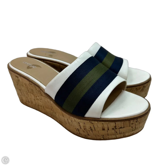 Sandals Heels Block By Lands End In White, Size: 9