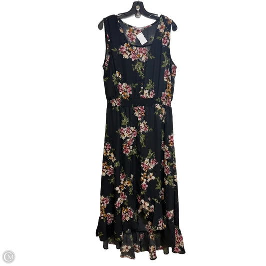 Dress Casual Maxi By Maurices In Floral Print, Size: Xxl