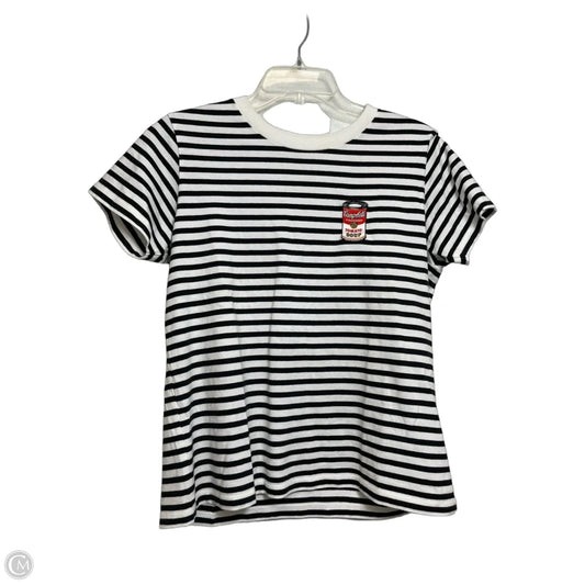 Campbells Soup Top Short Sleeve By Clothes Mentor In Striped Pattern, Size: M