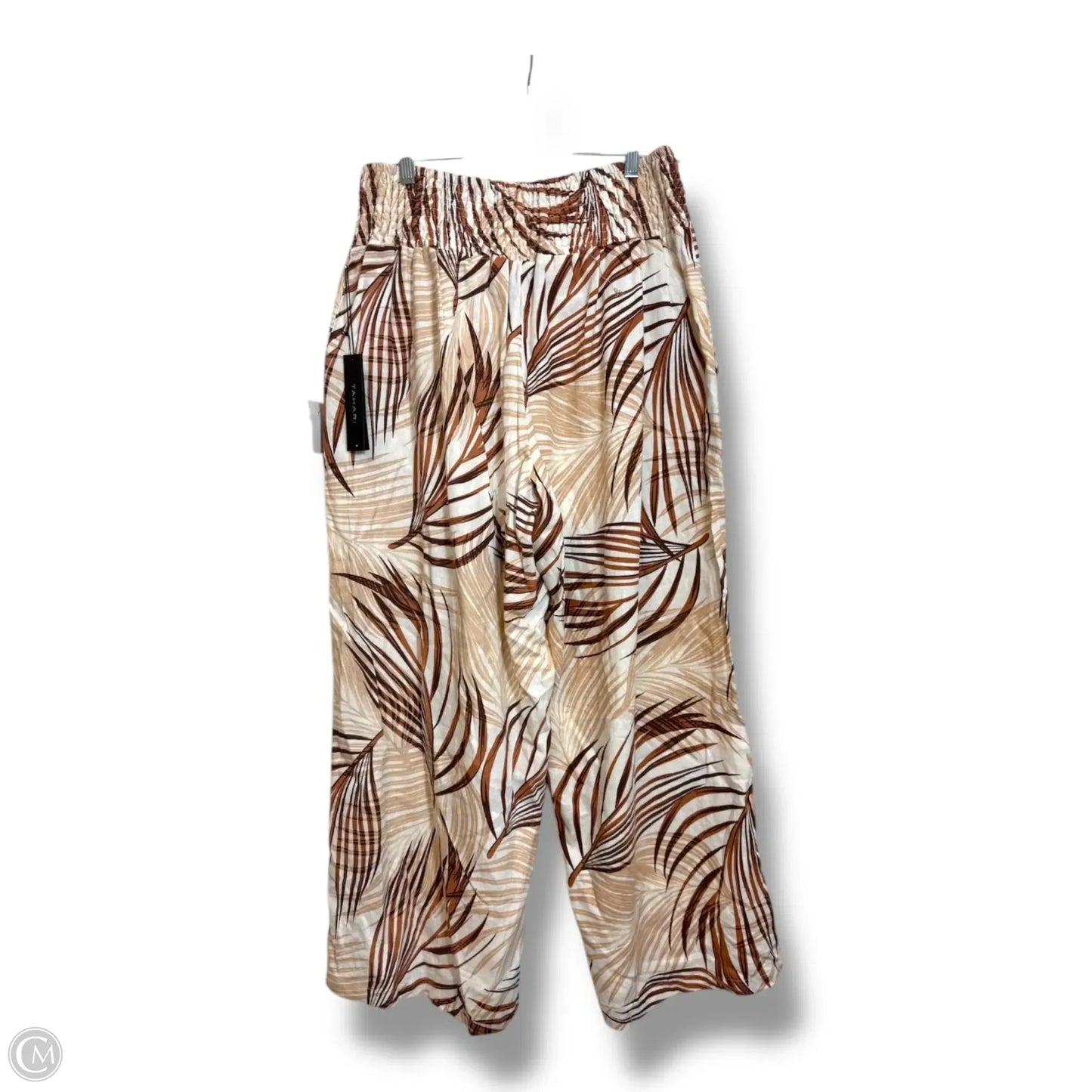 Pants Other By Tahari By Arthur Levine In Brown & Cream, Size: Xl