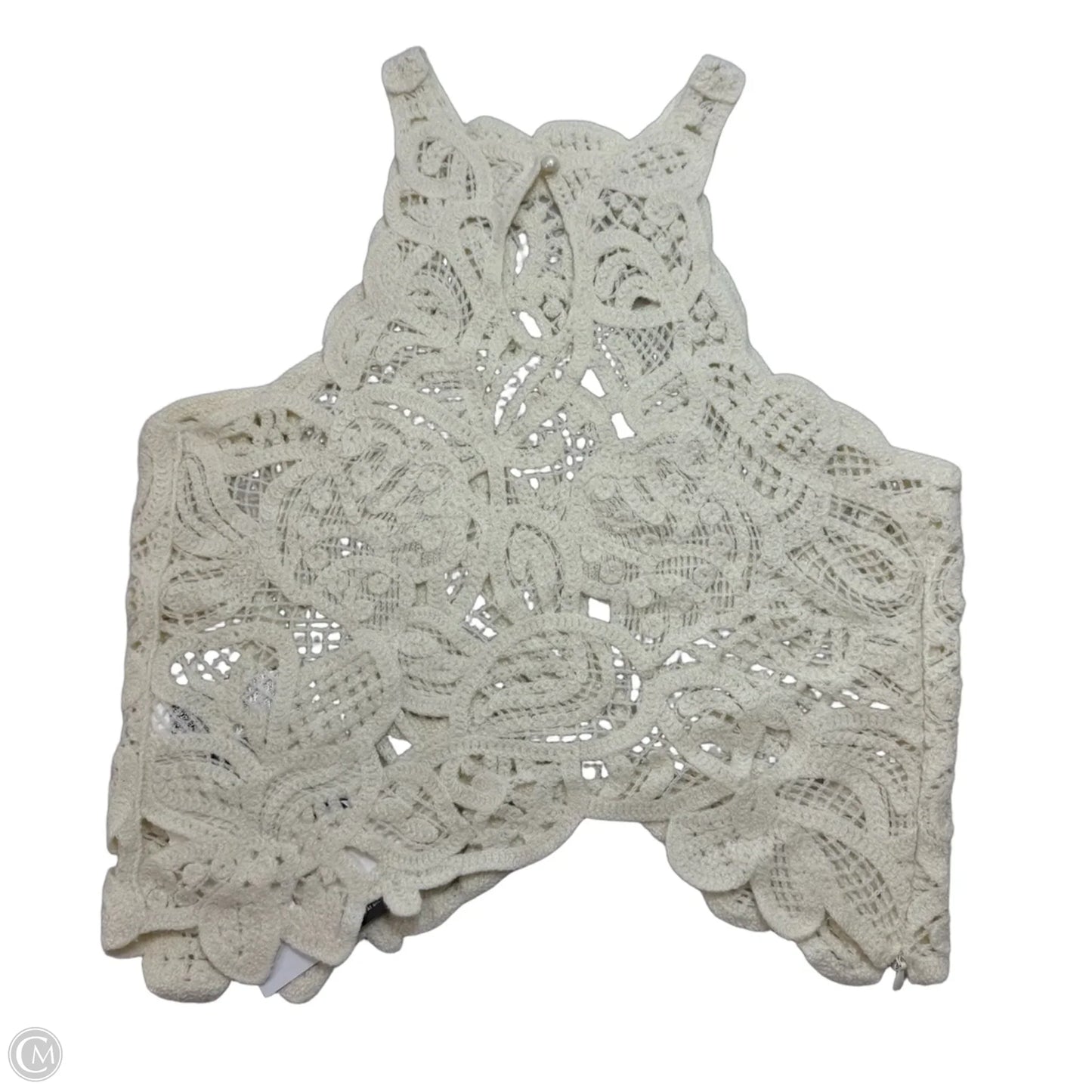 Top Sleeveless Basic By Clothes Mentor In Cream, Size: M