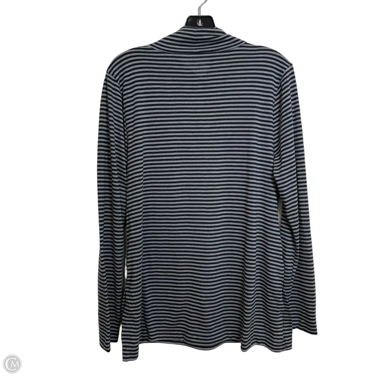 Top Long Sleeve Basic By Loft In Striped Pattern, Size: L
