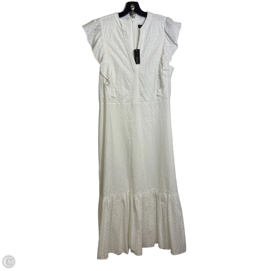 Dress Casual Maxi By Bcbgmaxazria In White, Size: Xl