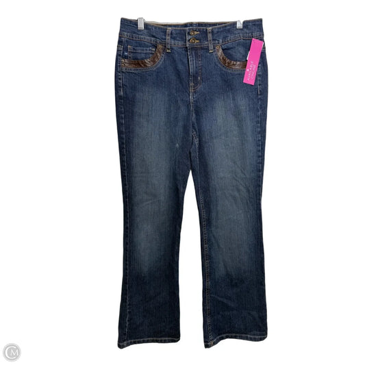 Jeans Straight By Bandolino In Blue Denim, Size: 10