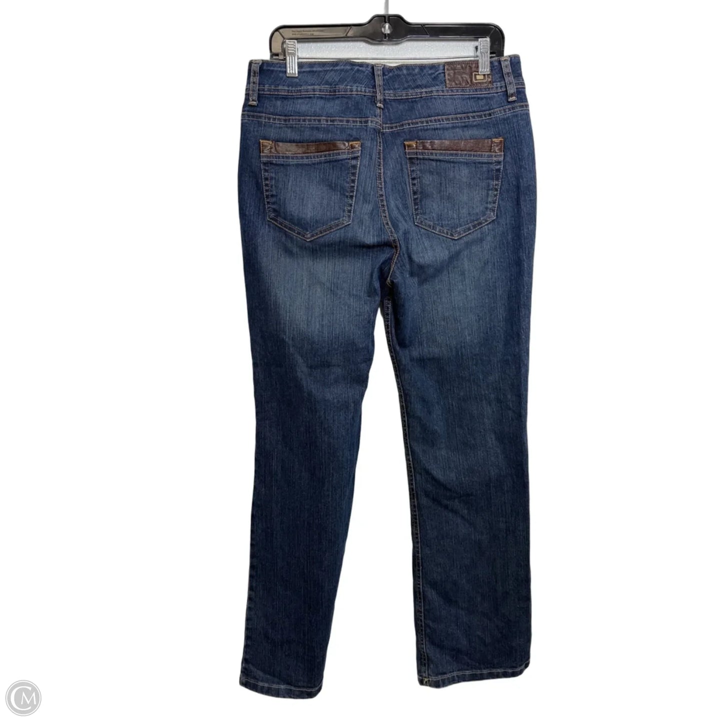 Jeans Straight By Bandolino In Blue Denim, Size: 10