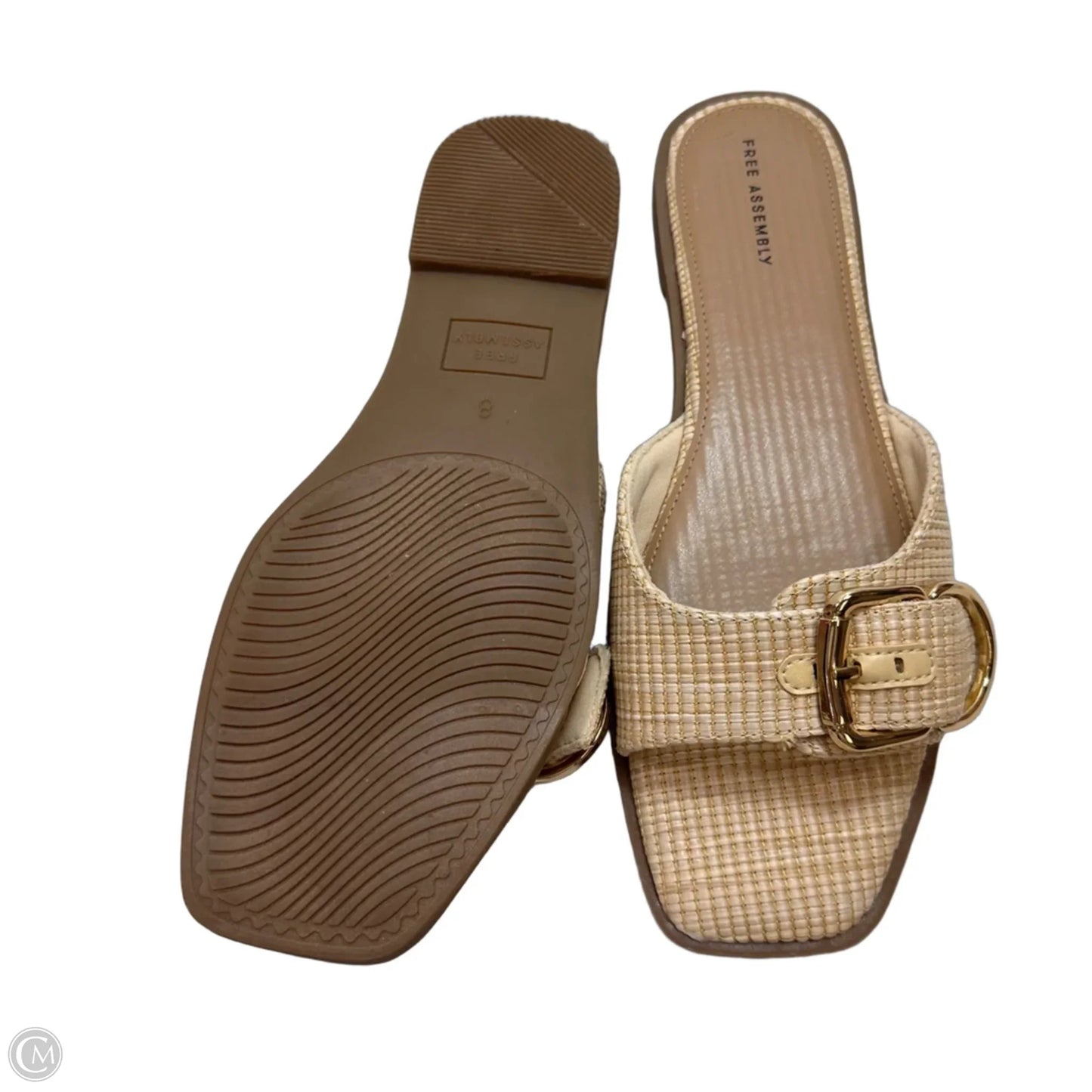 Sandals Flats By Free Assembly In Tan, Size: 8