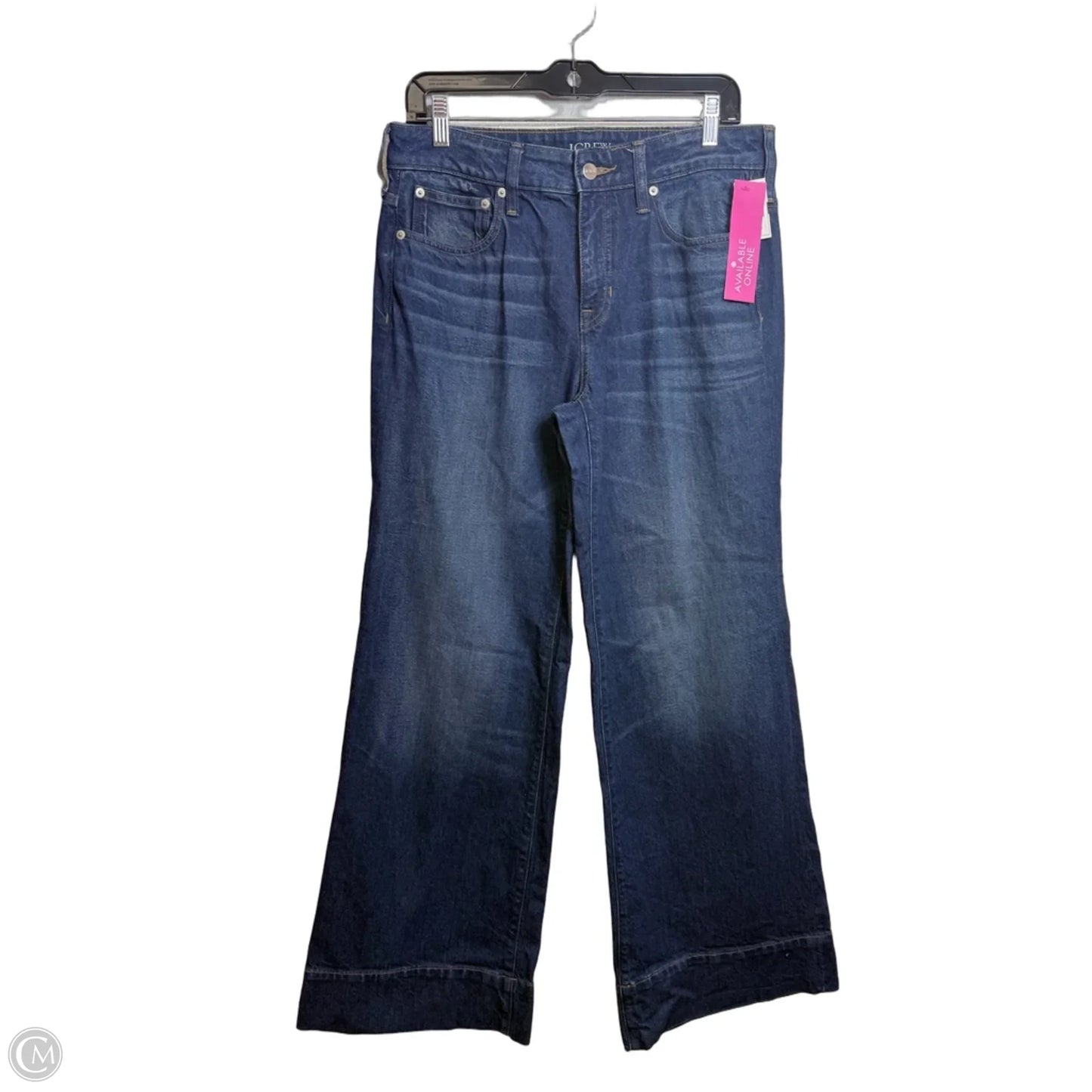 Jeans Wide Leg By J. Crew In Blue Denim, Size: 4