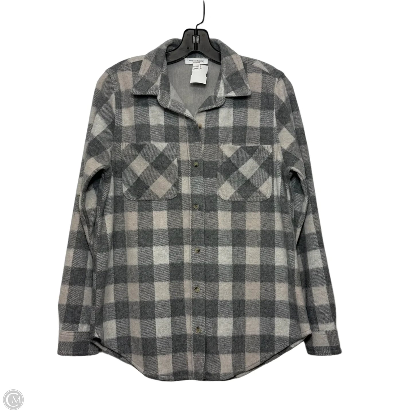 Top Long Sleeve Basic By Beachlunchlounge In Plaid Pattern, Size: S
