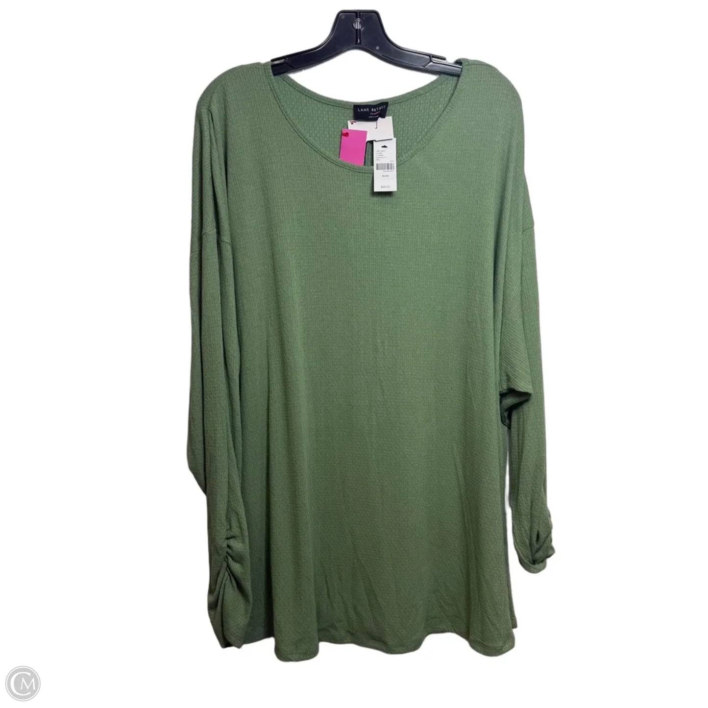 Top Long Sleeve Basic By Lane Bryant In Green, Size: 3x